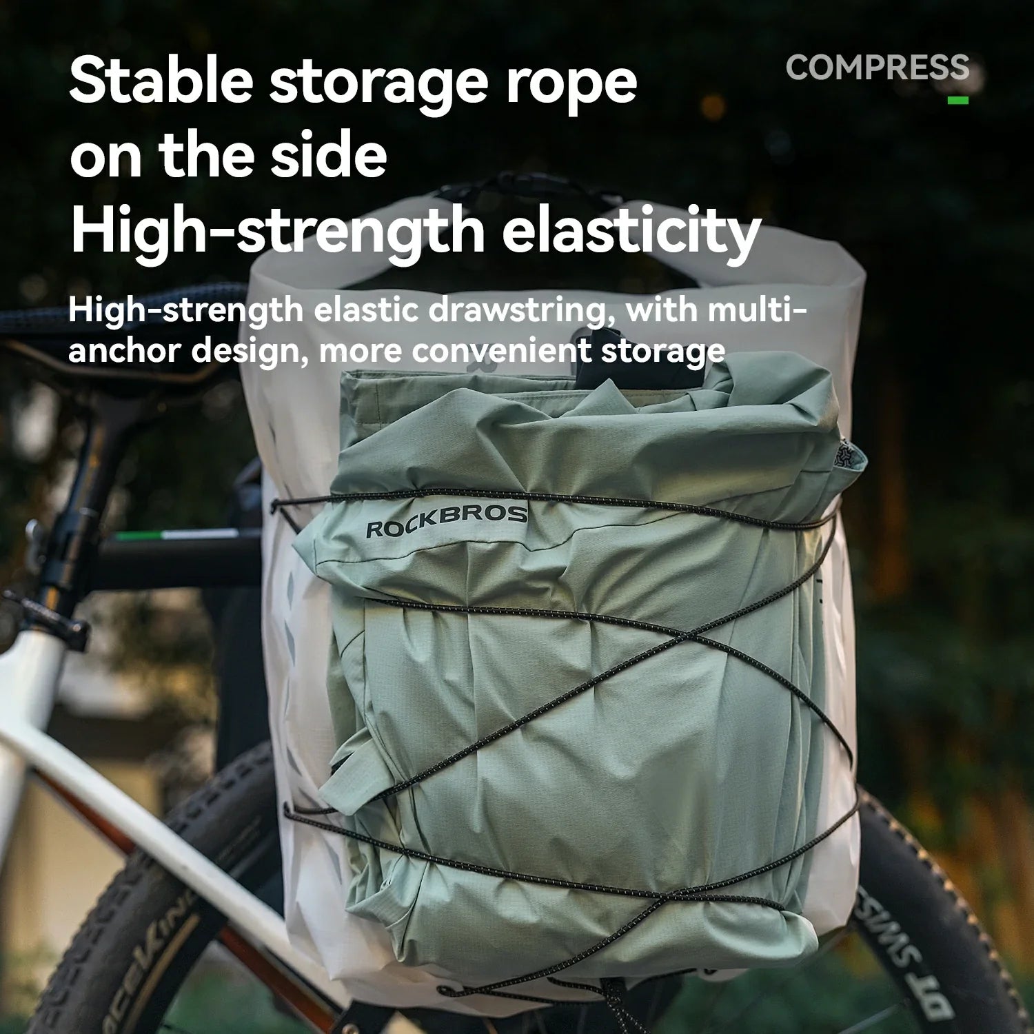 100% Waterproof Bike Rack Bag Lightweight 23L