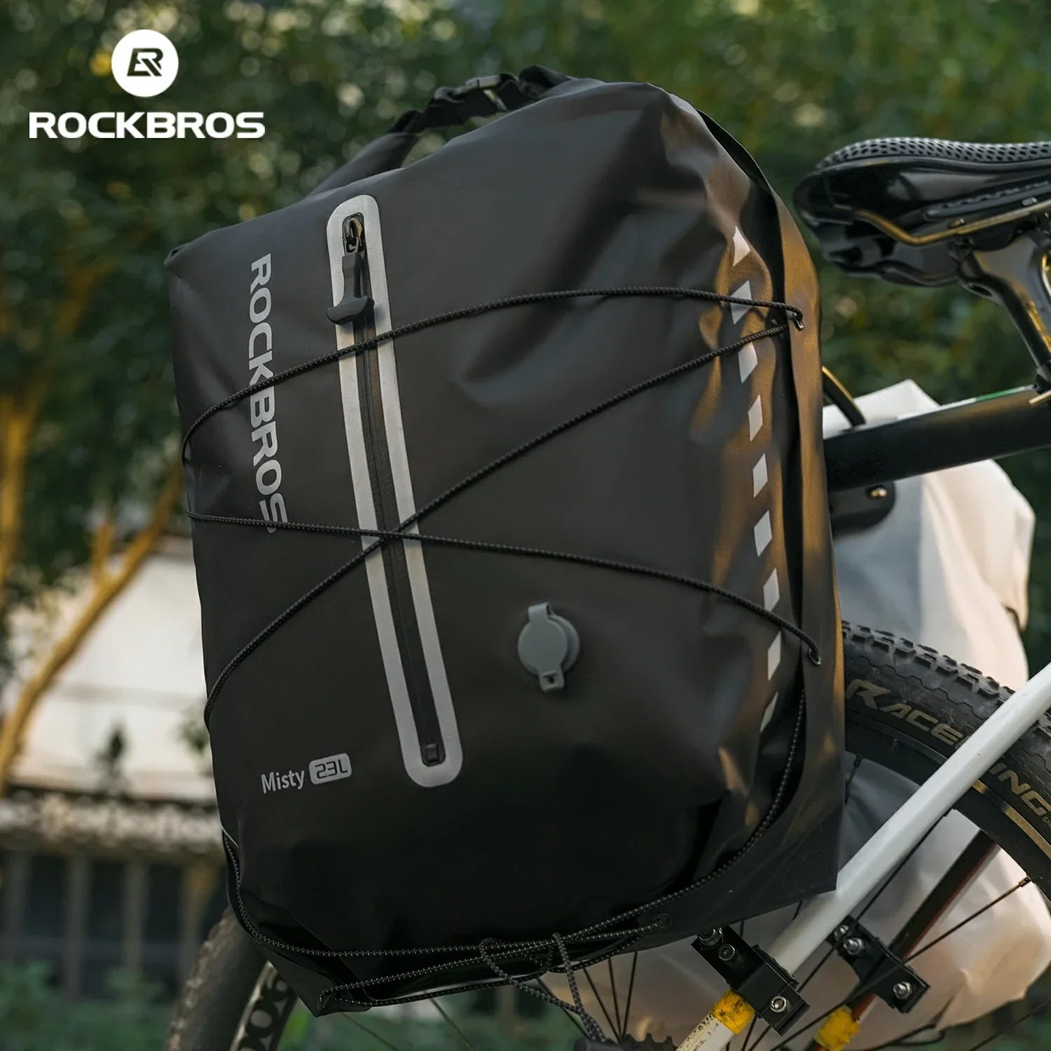 100% Waterproof Bike Rack Bag 23L Lightweight