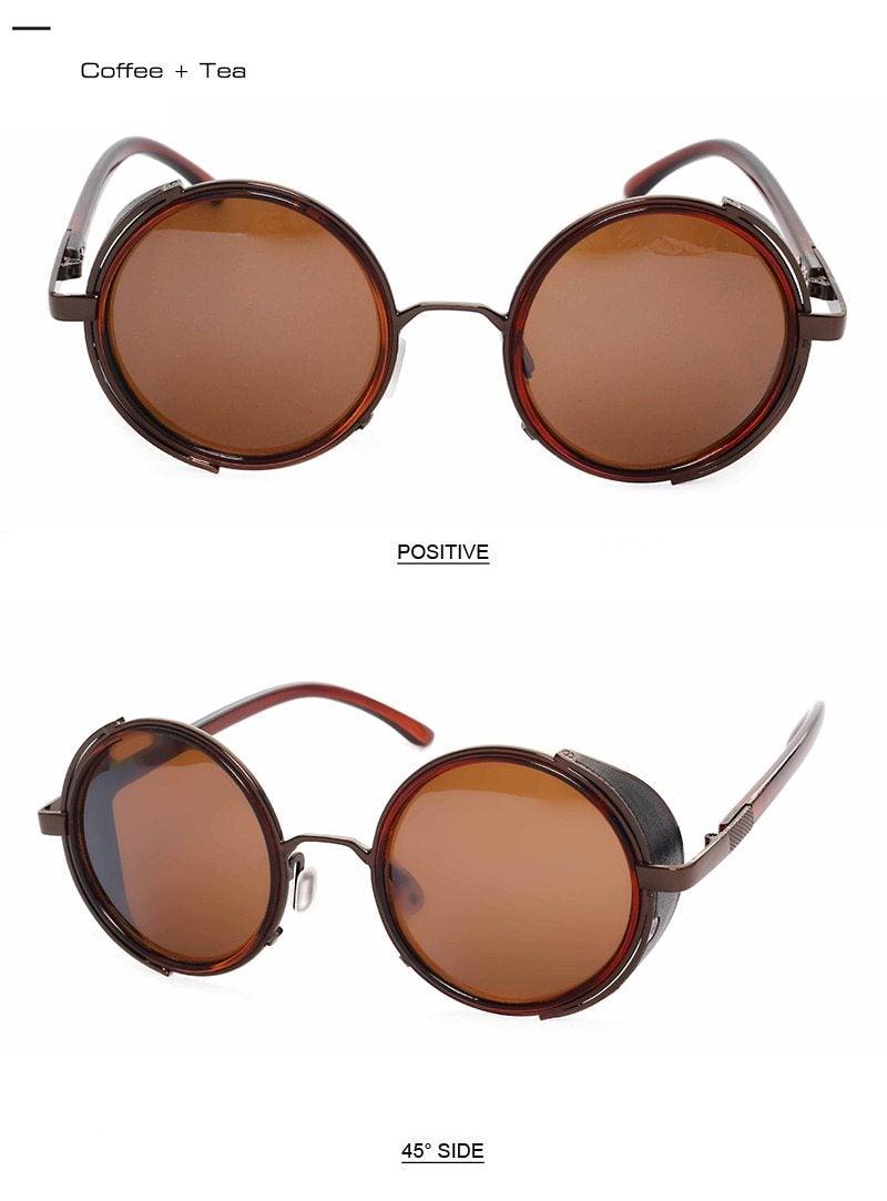Round Vintage Sunglasses Retro Eyewear Style Sunglasses For Women New Retro Shape Coating Sunglasses For Men New Round Shape  Sunglasses & Classic Design Sunglasses