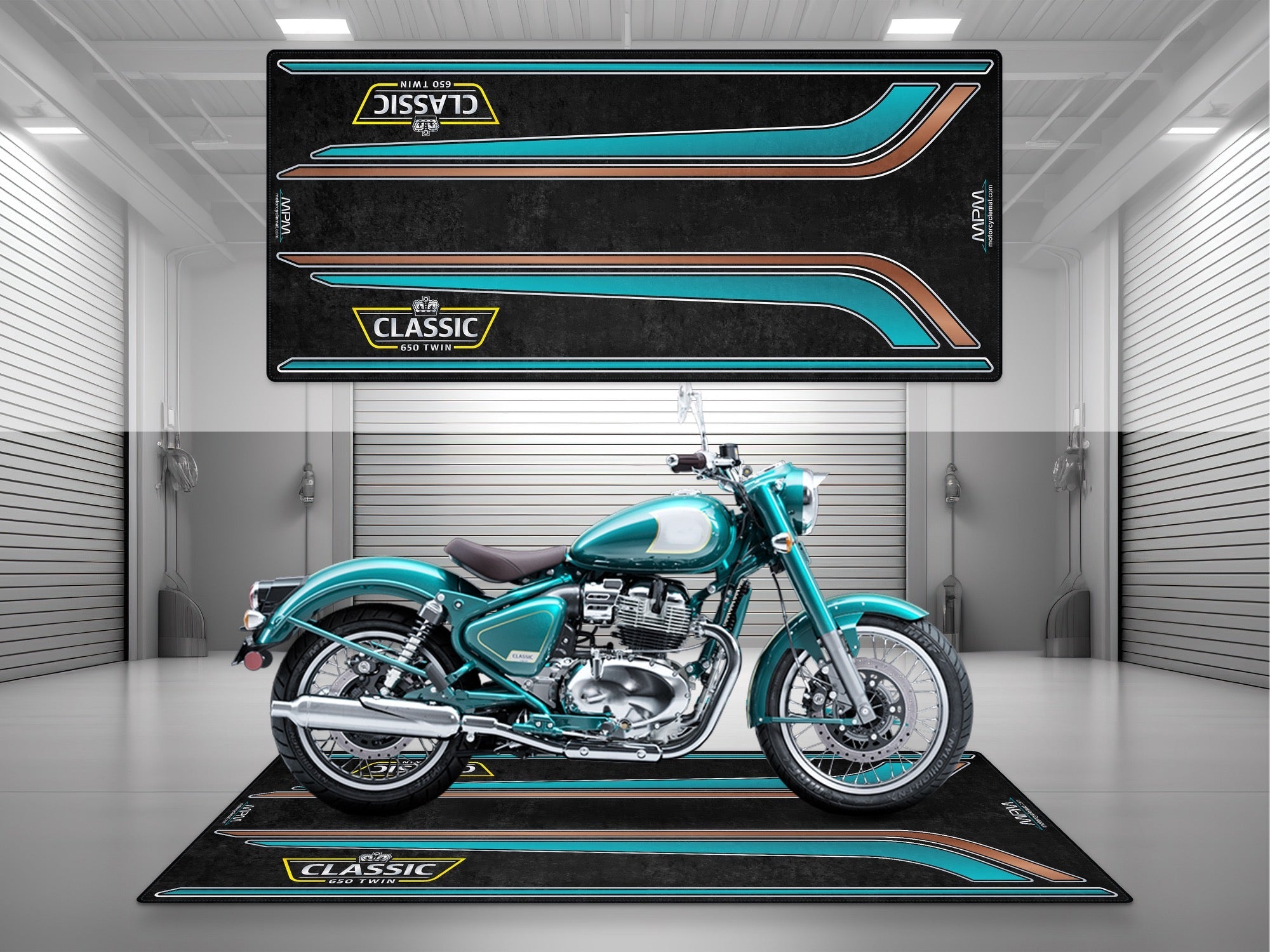 MPM Motorcycle Mat for Royal Enfield Classic 650 Twin - MM4307