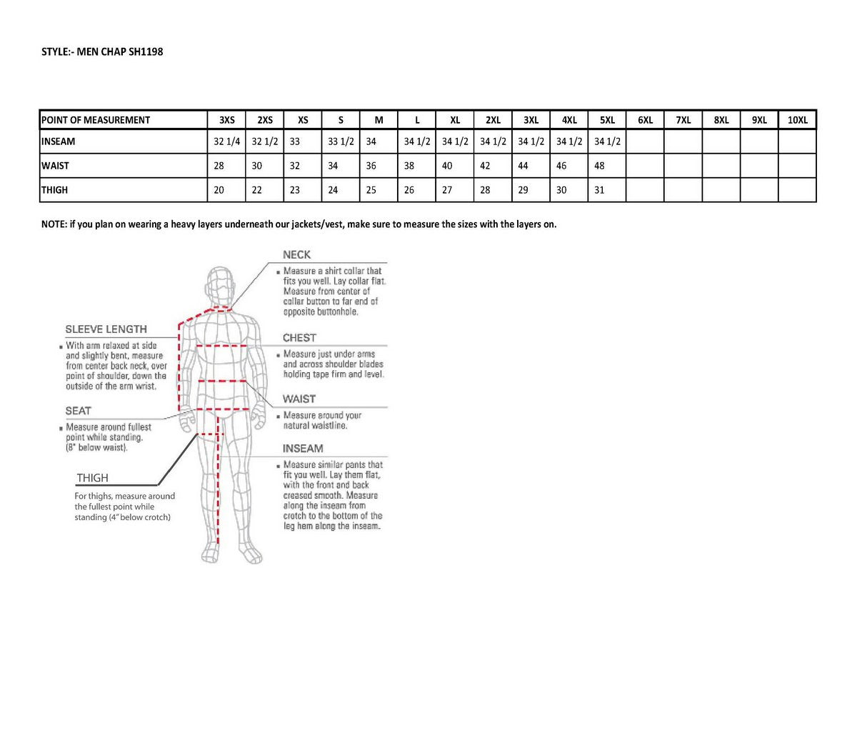 Chaps for Men's Black Leather Belt Less- Adjustable Side Snap Loop Motorcycle Riders Chap- SH1198