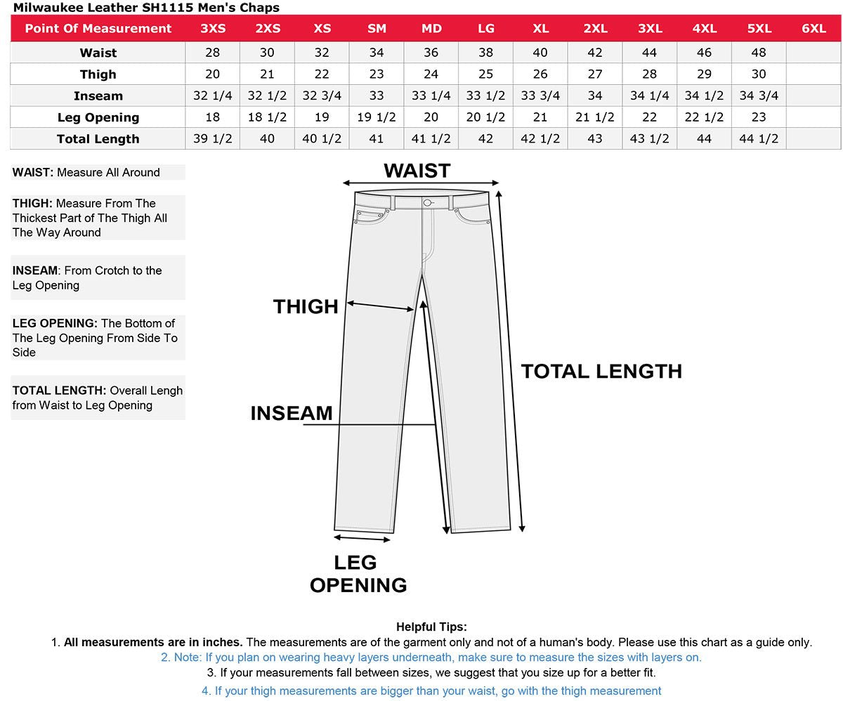 Chaps for Men's Black Premium Leather Fully Lined - Coin Pocket Motorcycle Riders Chap - SH1115