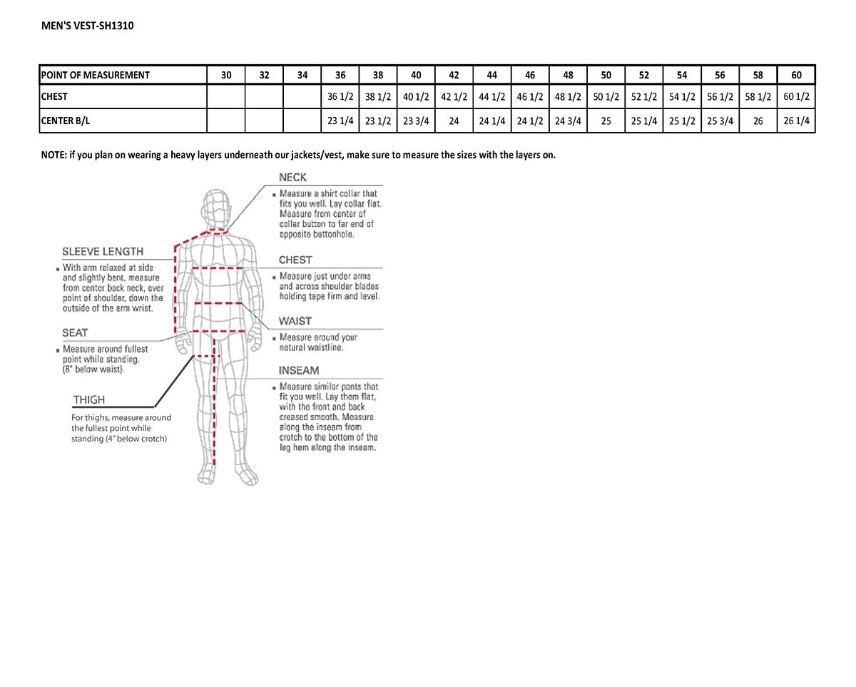 SH1310 Men's Black Leather Classic V-Neck Motorcycle Rider Vest w/ Front Snap Button Closure