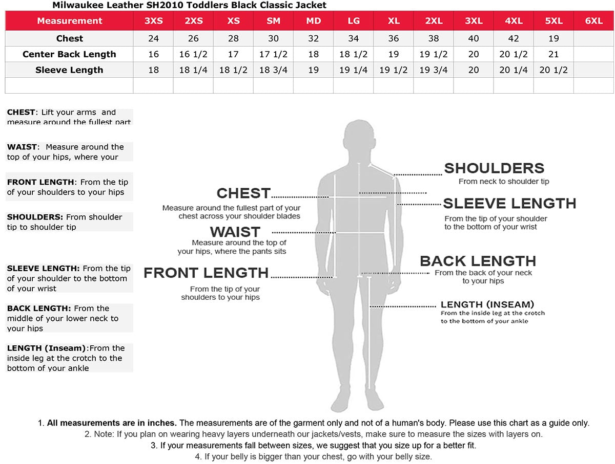 SH2010 Toddlers Black Classic Motorcycle Leather Jacket