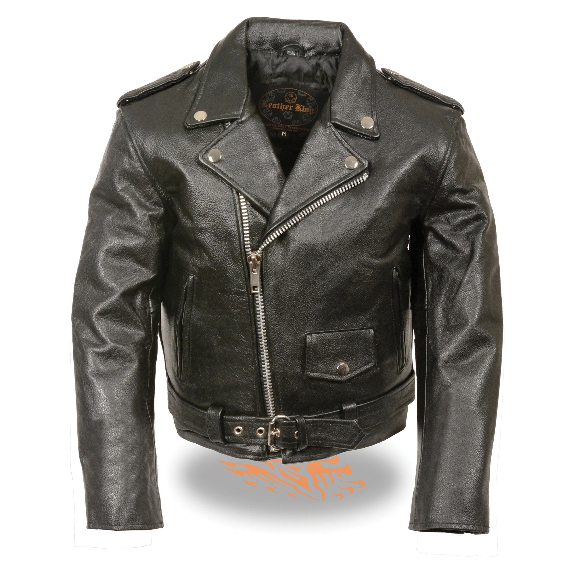 SH2010 Toddlers Black Classic Motorcycle Leather Jacket