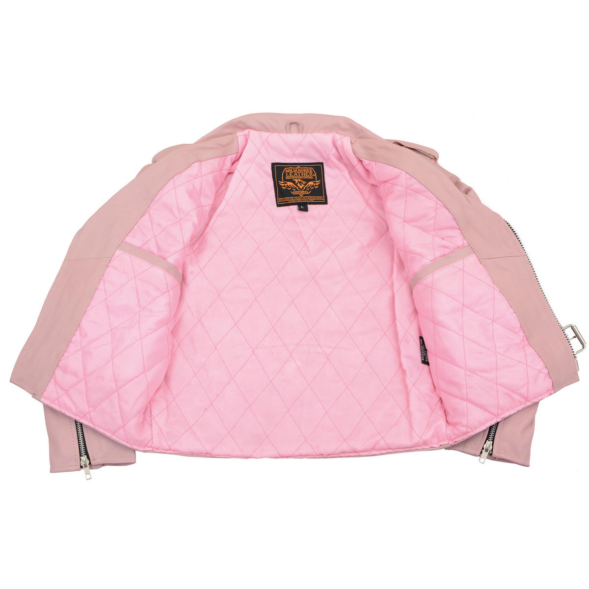 SH2010 Girls Toddler Classic Style Pink Leather Motorcycle Jacket