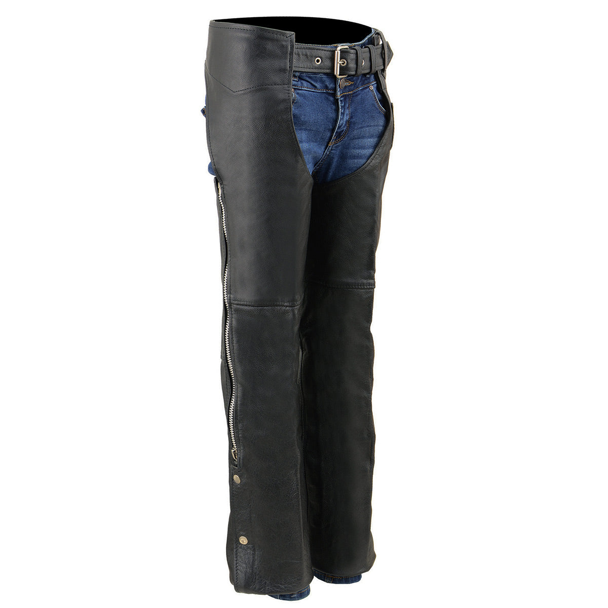 SH2013 Kids Unisex Black Classic Leather Chaps
