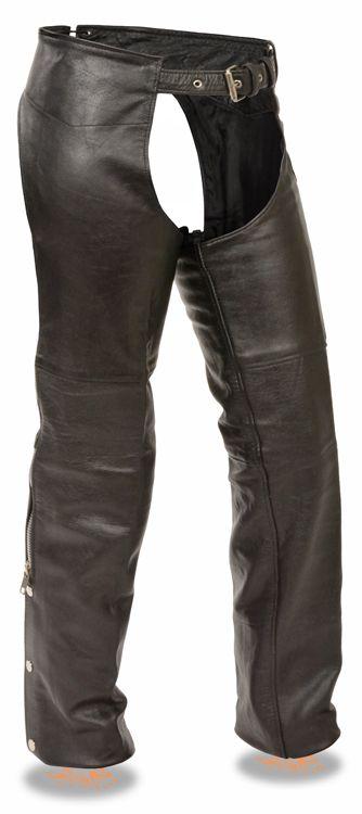 SH2013 Kids Unisex Black Classic Leather Chaps