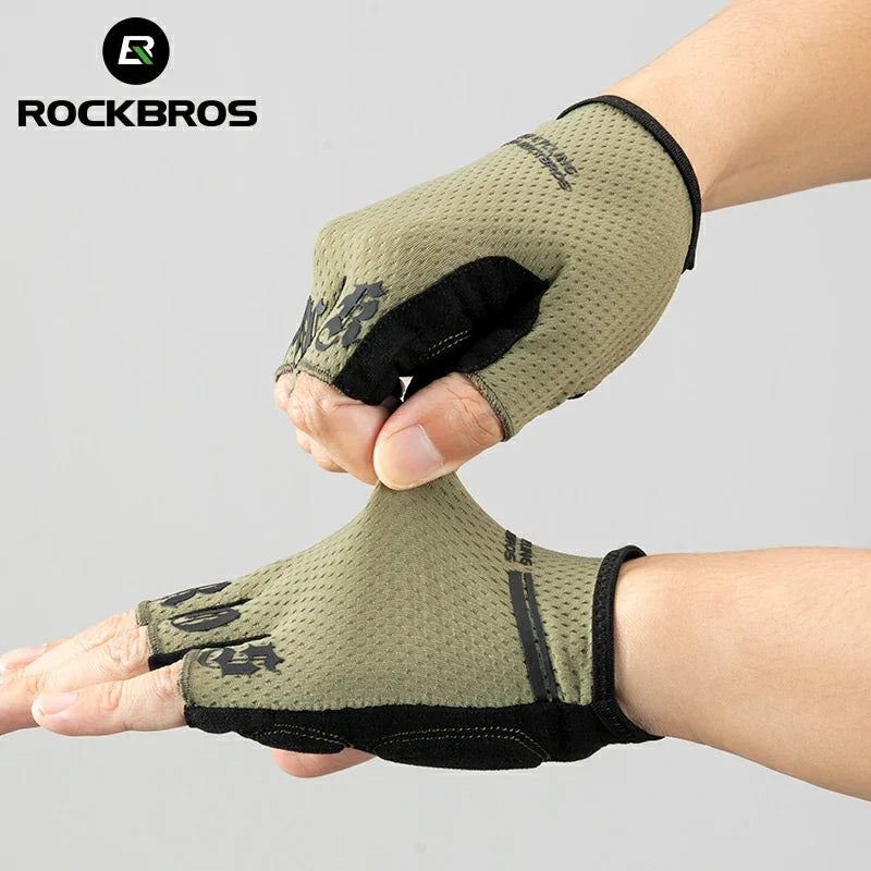 Half-Finger Cycling Gloves with SBR Shock-Absorbing Palm Pads
