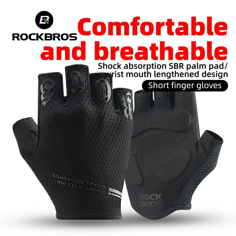 Half-Finger Cycling Gloves with SBR Shock-Absorbing Palm Pads