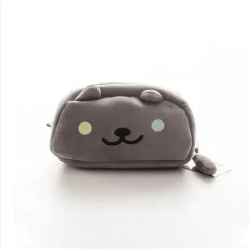 Simple Cartoon Pencil Pouch Design Soft Large Capacity Student Pencil Box Cute Pen Organizer