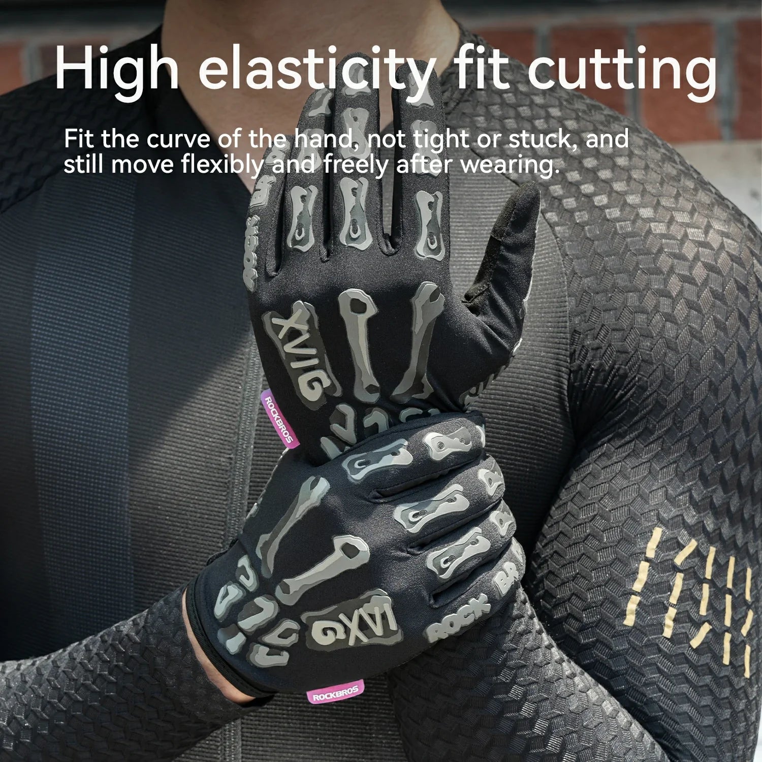 Full Finger Cycling Gloves Padded Touchscreen