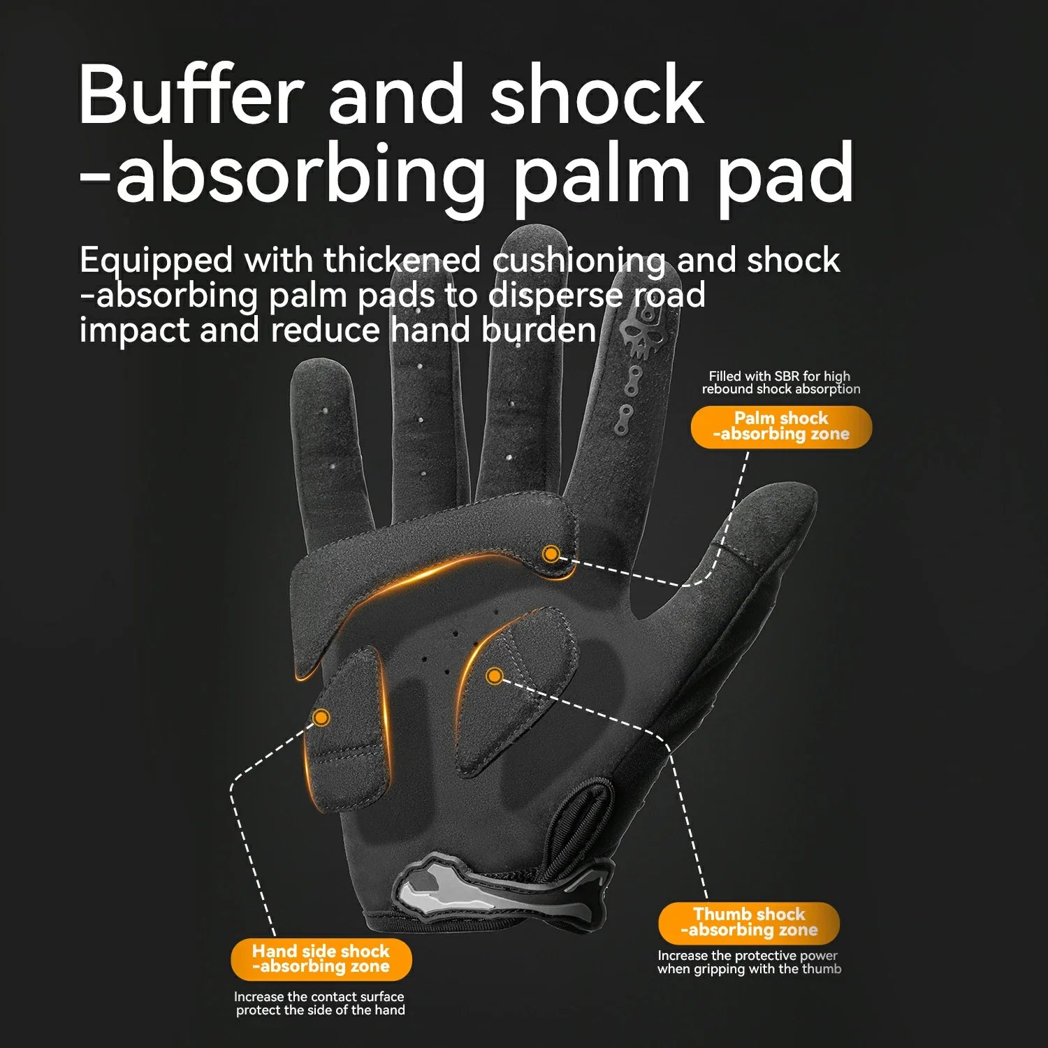 Full Finger Cycling Gloves Padded Touchscreen