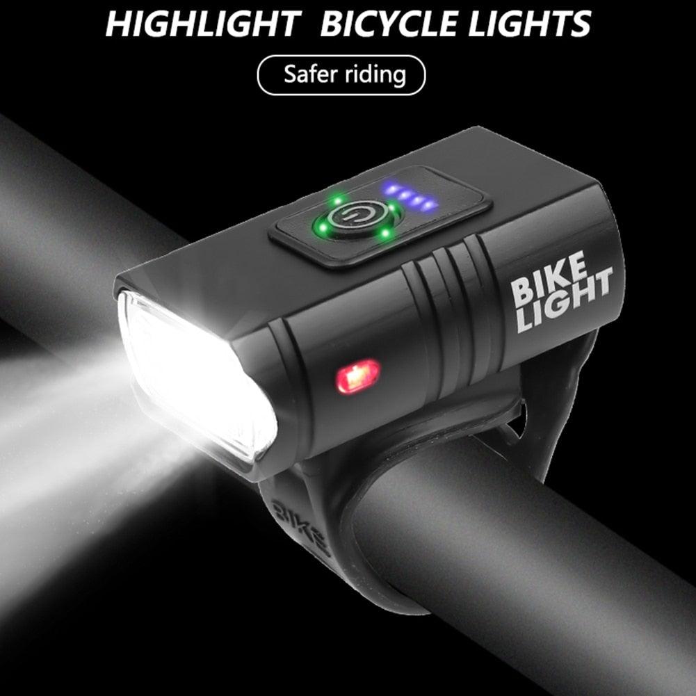 Front Light Set Smart Bicycle Front Light Set USB Rechargeable Front Light LED Headlig ...