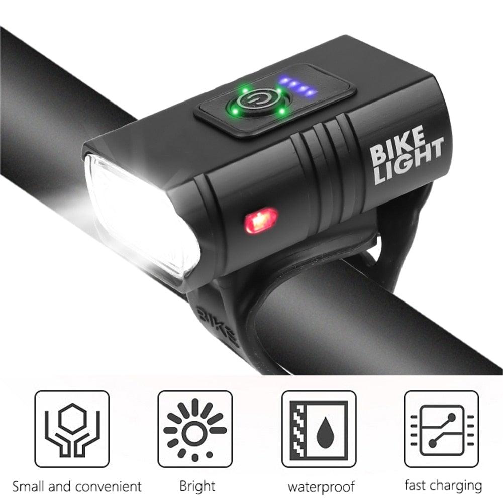 Front Light Set Smart Bicycle Front Light Set USB Rechargeable Front Light LED Headlig ...