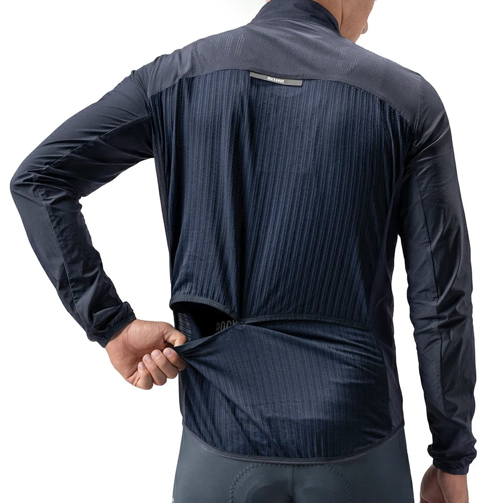 Foldable Windproof Cycling Jacket UV Protection for 50–77 °F