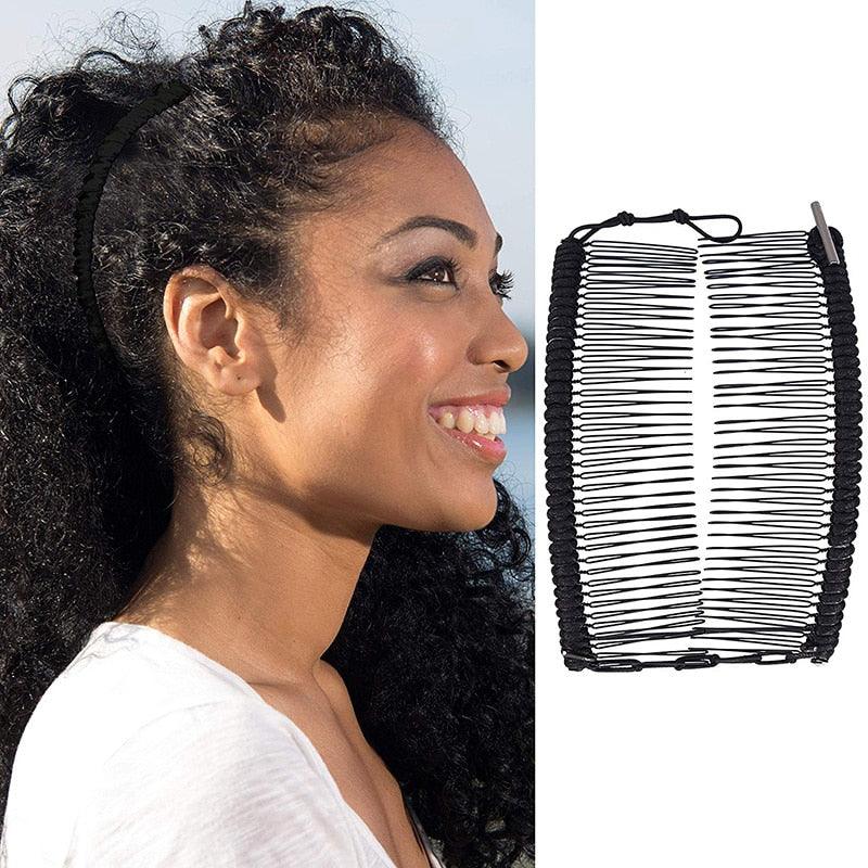 Stretch Banana Clip Double Side Lazy Women Hair Comb Easy Thick Curly Hair Styling Tool Ponytail Mohawk Bun Maker Accessories For Curly Hair Women