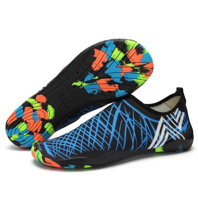 Summer Outdoor Mens Sports Water Shoes Non-Slip Beach Shoes Barefoot Upstream Shoes Quick-Dry Aqua Sock Barefoot For Beach Swim River Pool Lake Hiking Kayaking Surfing