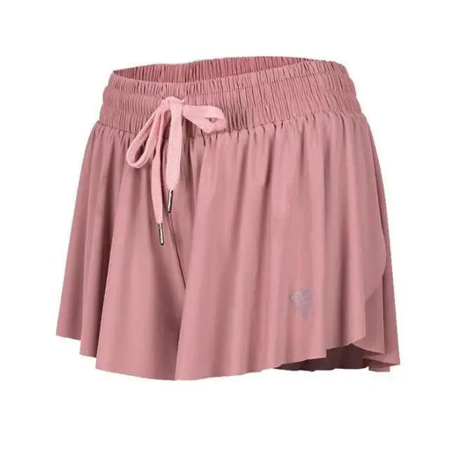 Summer Running Shorts Women 2 In 1 Marathon Quick Dry Shorts Gym Loose Sport Breathable Yoga Shorts