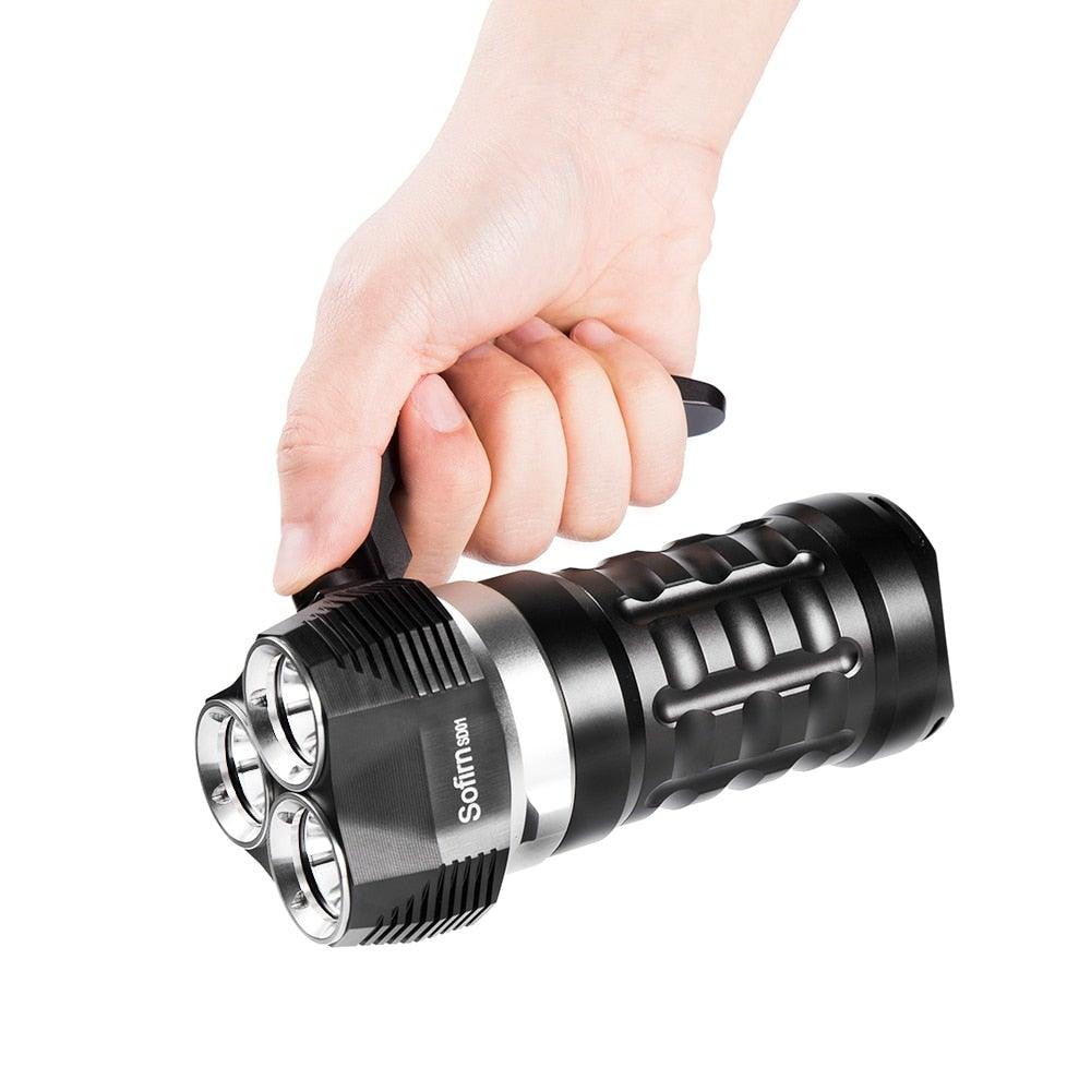 Super Bright High Lumen Underwater and Powerful Waterproof  LED Torchlight with Magnetic Control Switch Diving Light Dive Flashlight For Camping Hiking Running Jogging Diving Household Use