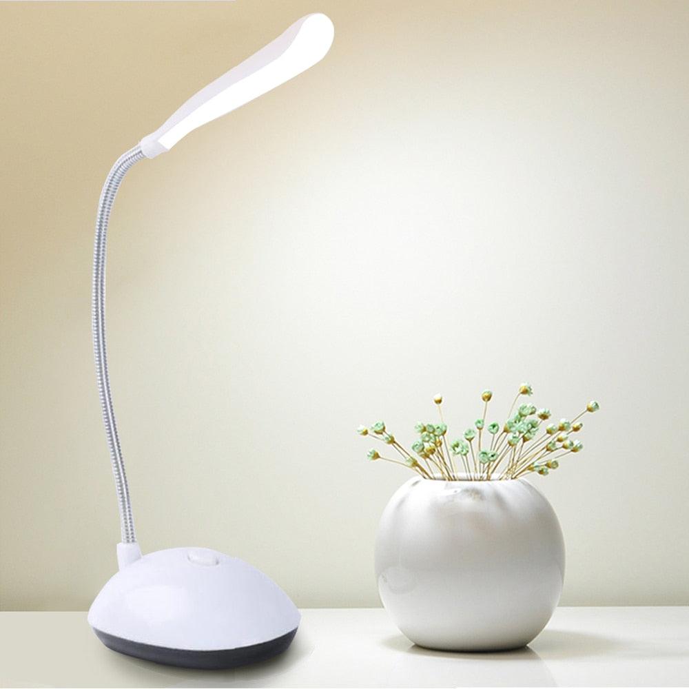 Table Lamp For Study LED Desk Lamp 3XAAA Battery Not Include Dimmable Mini Table Top Lantern Cute Book Light Office Smart Decorative Table Lamp Cute Study Lamps for Bedroom Décor
