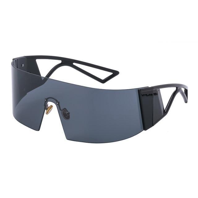 The New Sports Polarized Sunglasses UV400 Outdoor Cycling Glasses Sunglasses For Women & Men New Blue Frame Rimless Rectangle Shape  Sun Glasses For Unisex Design New Mirrored Wind Proof Sport Eyeglasses For Sunglasses