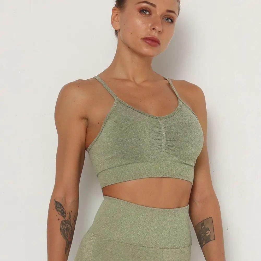 Push Up Sports Tops Fitness For Women And Girls Sport Female Sport Gym Top Padded Gym Brassiere Sports