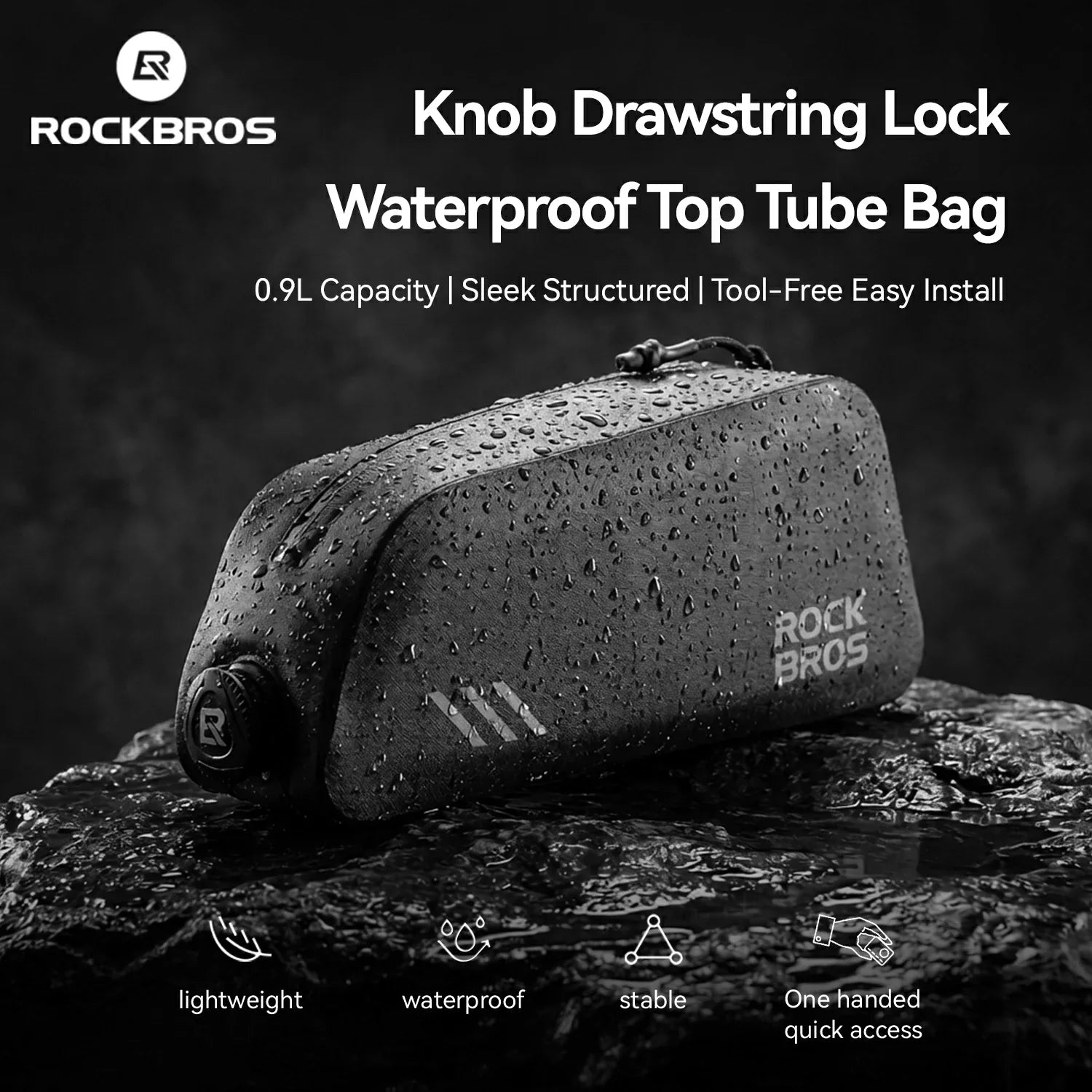 100% Waterproof Bike Frame Bag 0.9L