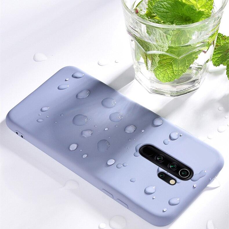 Ultra Thin Flexible Gel Protective Cover Soft Slim Solid Color Case Liquid Silicone Case For Xiaomi Redmi 9T Case For Mi 9 10 Redmi Note 9 9S 8 Pro Cover For Xiaomi Mi Note 10 Protective Bumper