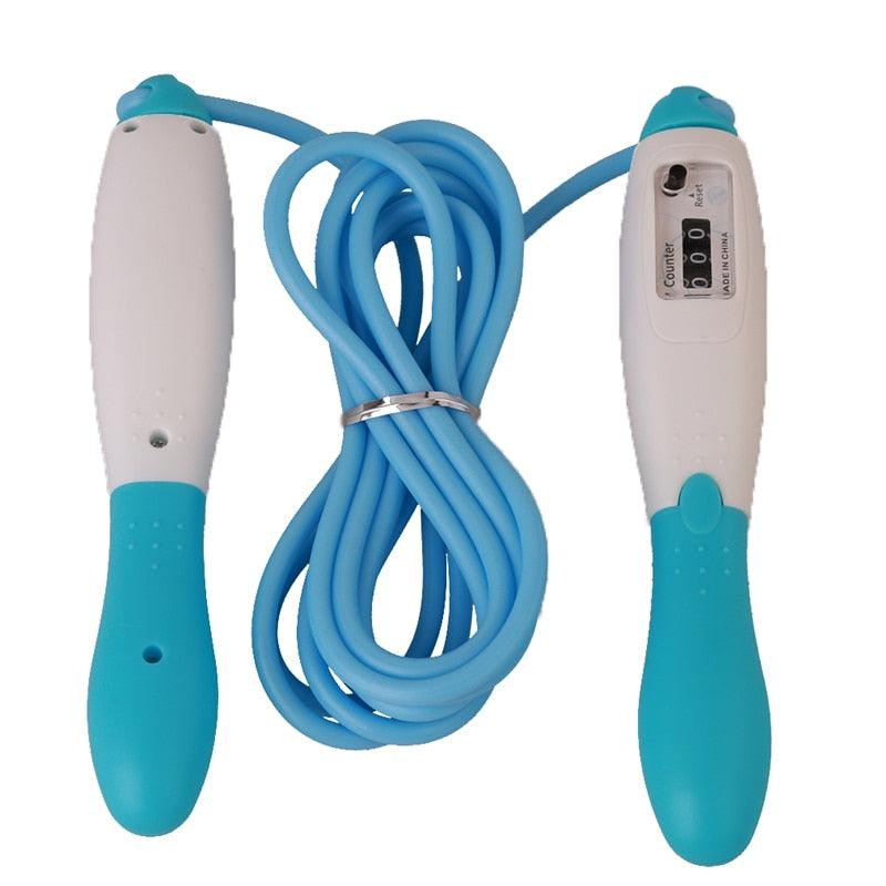 Unisex Fitness  Jump Ropes With Counter Sports Fitness Adjustable Fast Speed Counting Jump Skip Rope Wire Calories Counting Cordless Rope Skipping For Adult Boys Girls