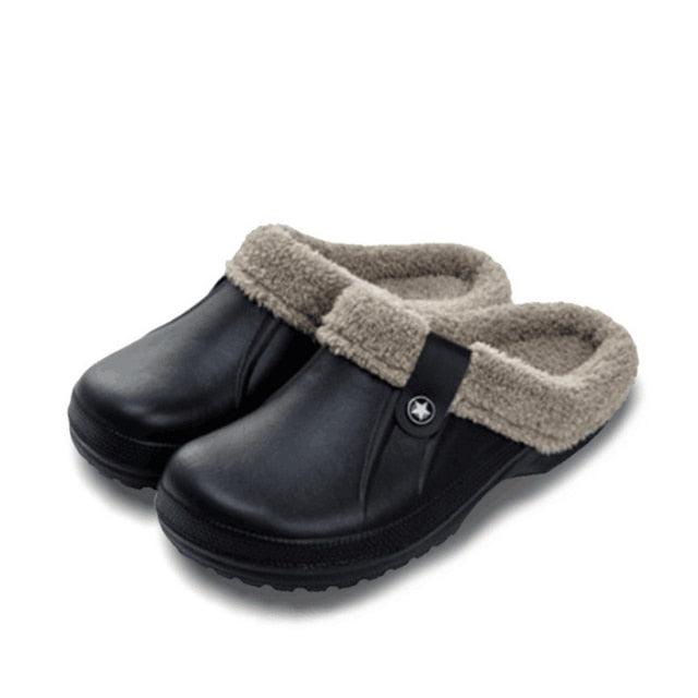 Unisex Home Shoes Winter Clogs Indoor Plush Warm Slippers Sandals For Women New Fashion Footwear Soft Slides Cozy Indoor Outdoor Knit Slipper Clog With Plush Warm Fur Lining Slippers For Women