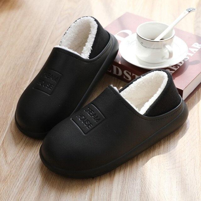 Unisex Home Winter Clogs Indoor Fur Warm Slippers For Women New Fashion Footwear Winter Slippers Home House Shoes Warm Plush Fleece Lining Garden Clogs Outdoor Indoor Clogs