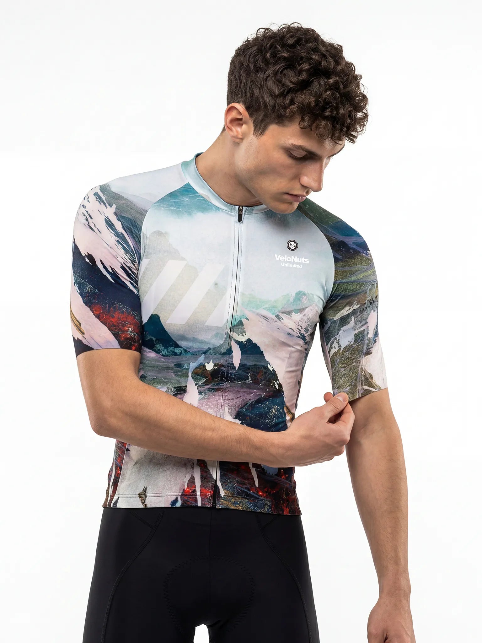 Men's Cycling Jersey Terrain Blocks