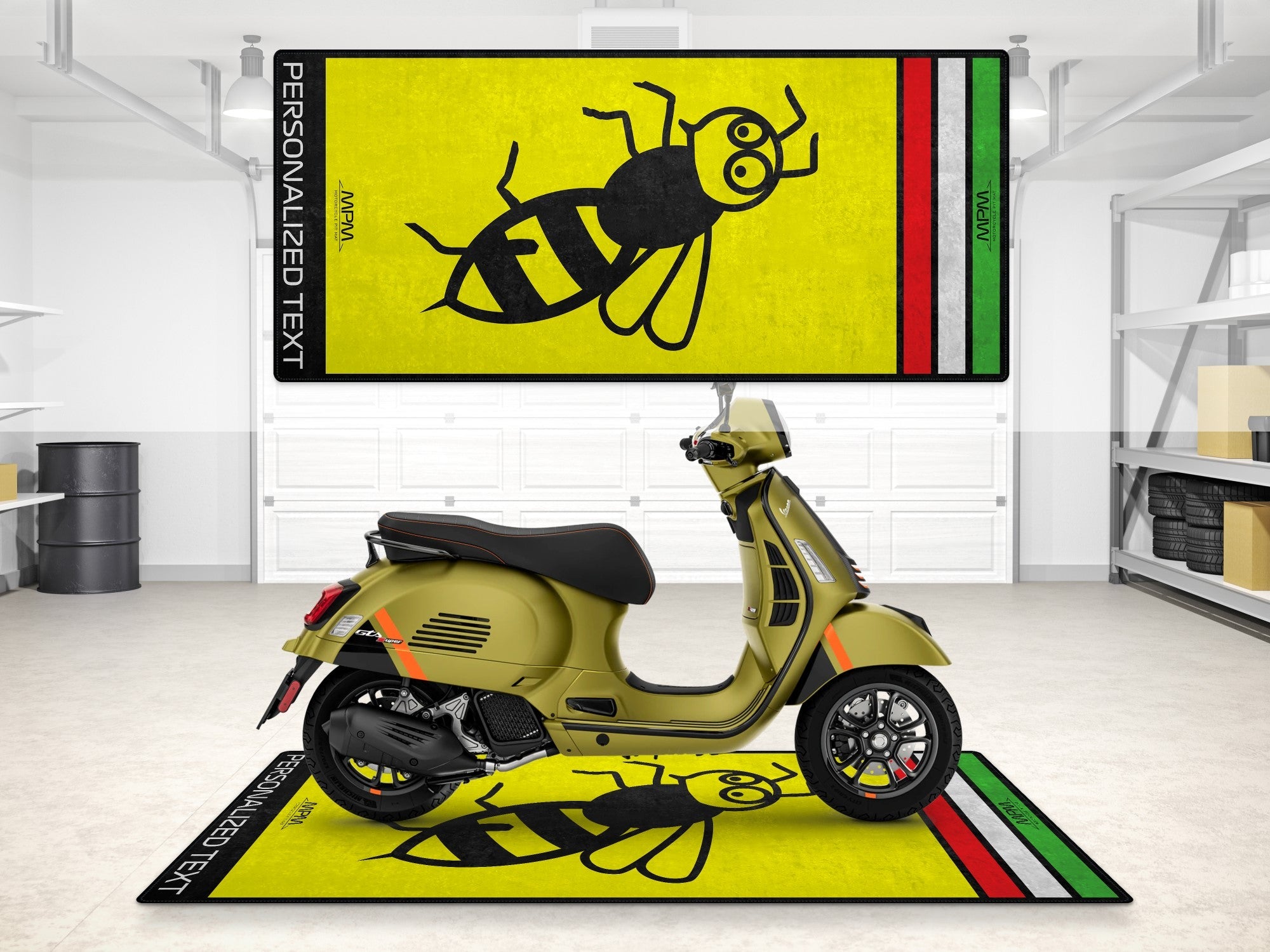 MPM Motorcycle Mat for Vespa Bee Design - MM7215