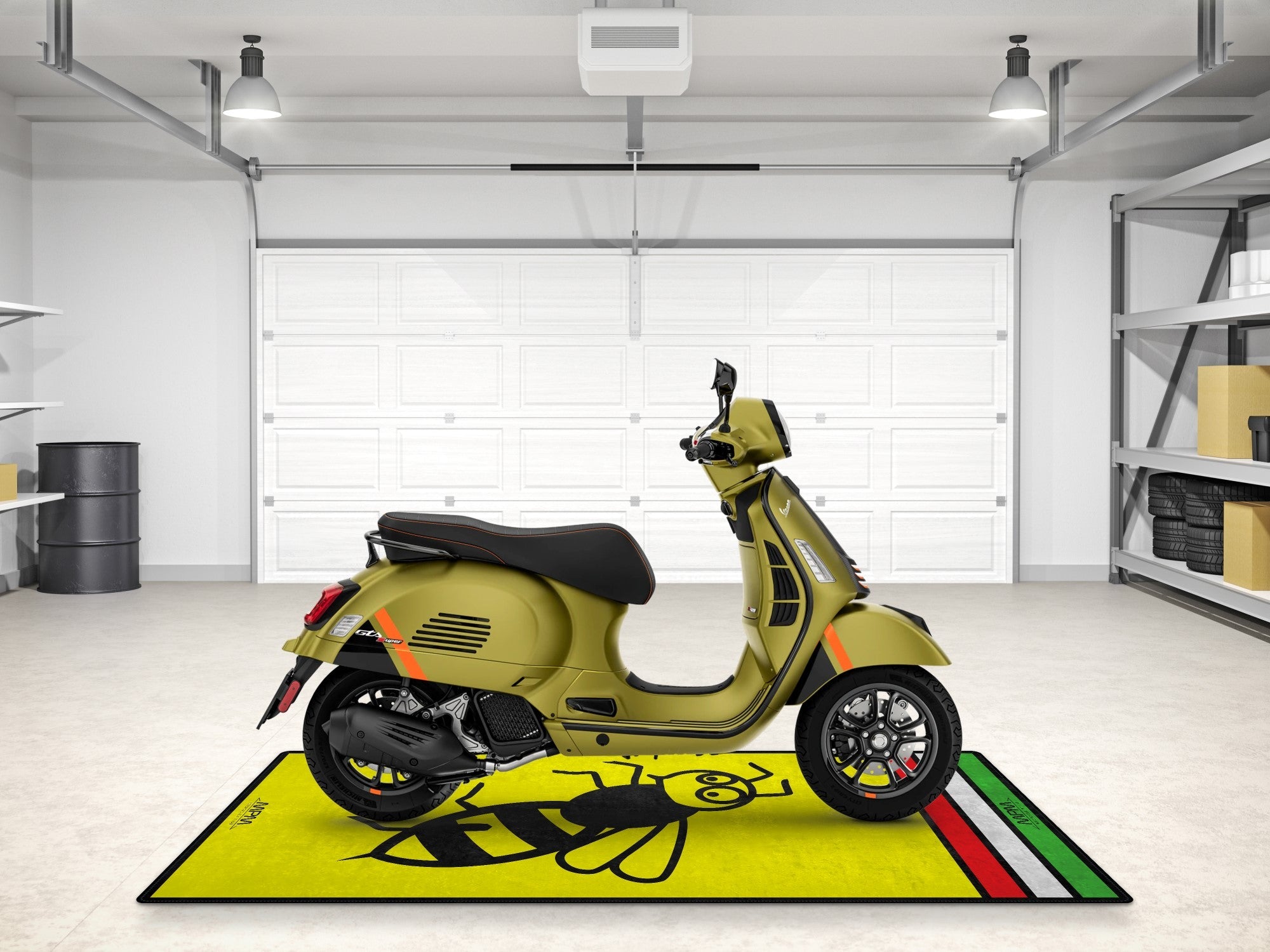 MPM Motorcycle Mat for Vespa Bee Design - MM7215