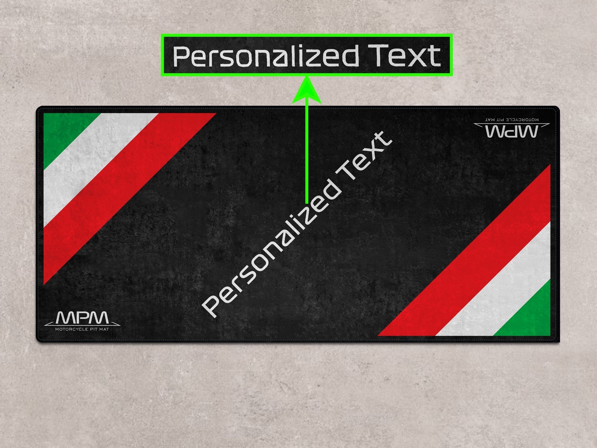 MPM Motorcycle Mat for Vespa Italian Flag- MM7216