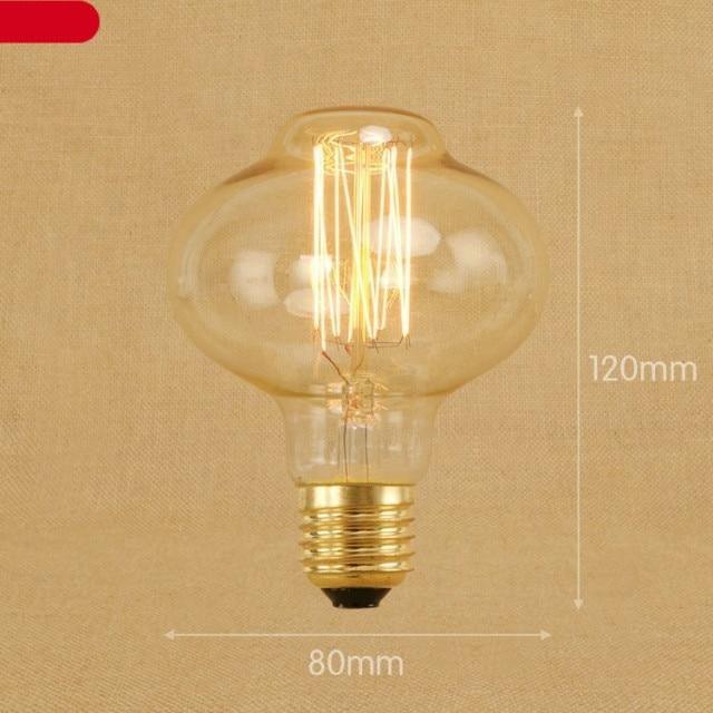 Vintage Bulb Retro Lamp Bulb Ampoules Light Incandescent Bulbs Light Warm Dimmable Home Decor Clear Glass Incandescent Vintage Antique Bulb For Home Bedroom