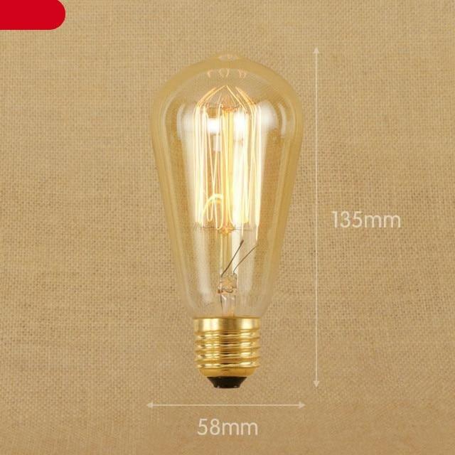 Vintage Bulb Retro Lamp Bulb Ampoules Light Incandescent Bulbs Light Warm Dimmable Home Decor Clear Glass Incandescent Vintage Antique Bulb For Home Bedroom