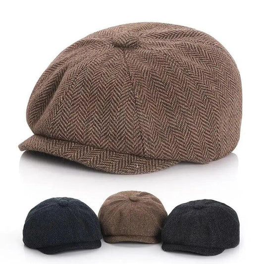 Vintage Children Winter Beret Caps Cute Octagonal Beret Soft Hat Comfortable Retro Style Caps For Children
