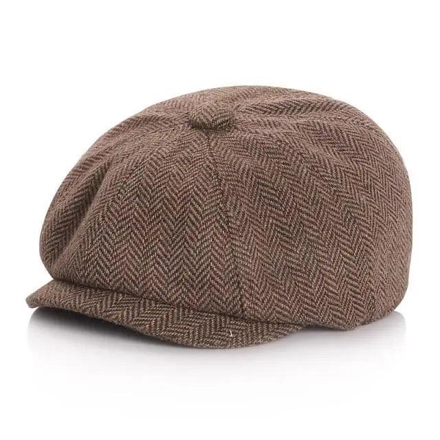 Vintage Children Winter Beret Caps Cute Octagonal Beret Soft Hat Comfortable Retro Style Caps For Children