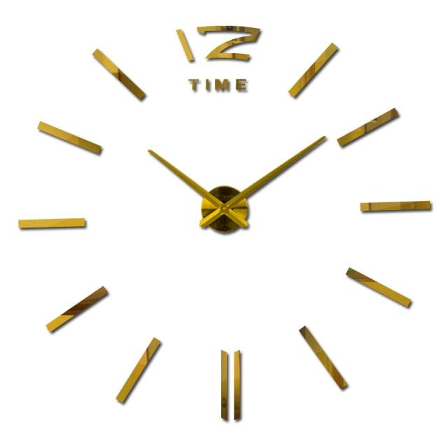 Wall Clock Watch Clocks 3D Frameless Wall Clock Large Stickers Wall Decoration for Living Room Bedroom 3D Acrylic Mirror Stickers Living Room Quartz Needle Europe