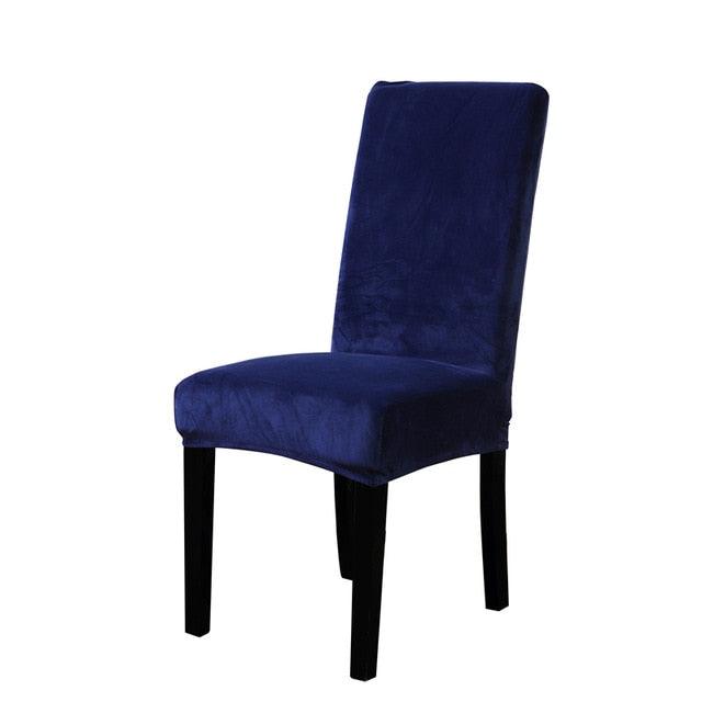 Washable Elastic Seat Parsons Chair Covers Thick Chair Cover Washable Elastic Winter Warm Chair Protector Case Kitchen Restaurant  Washable Spandex Kitchen Chair Covers for Dining Room Christmas Decoration Holiday Party
