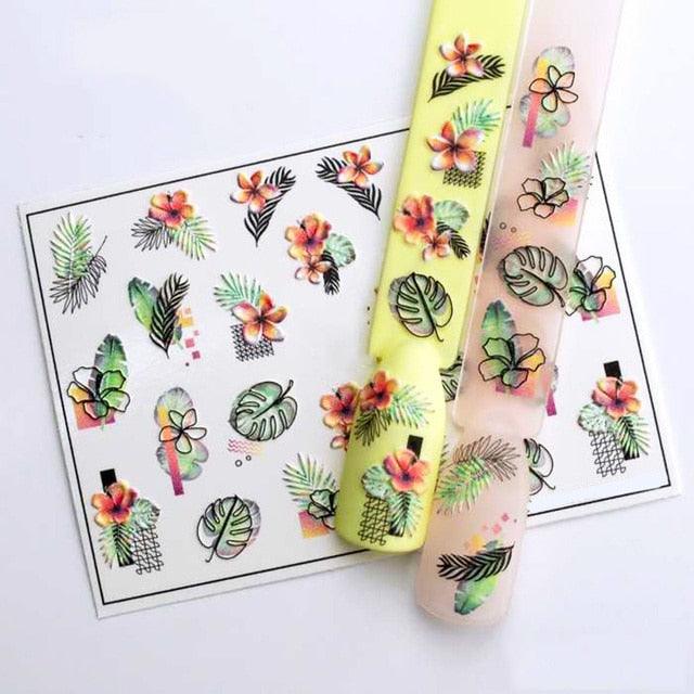 Winter Christmas Acrylic Engraved Nail Sticker Colorful Snow Design Decals Nail Water Slide Decals Nail Art Stickers Decals Christmas Snowflake Bronzing Christmas Slider Nail Art 3D Decals Decoration  Decals Snowflakes Elk Bear Christmas Xmas Stickers