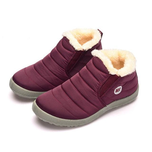 Winter Waterproof Shoes Men's Fashion Sneakers Outdoor Work Warm Shoes For Men Slip On Casual Comfortable Warm Outdoors Walking Waterproof Soft Shoes