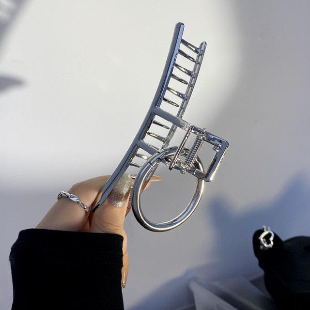 Woman Novelty Minimalist Dainty Design Irregular Hairpins Punk Style Metal Silver Hair Claws Barrettes Women Hair Accessories Hair Clips Hairgrip