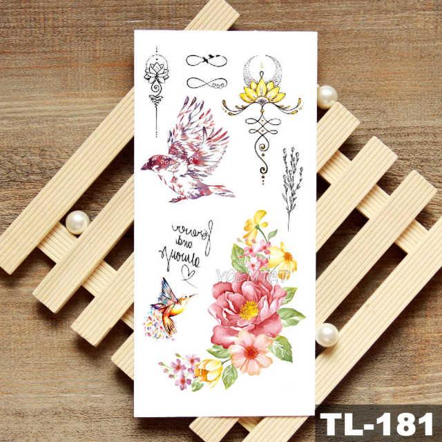 Womans Rose Flower Waterproof Temporary Tattoo Sticker For Arm Body Gorgeous Girls Tattoos