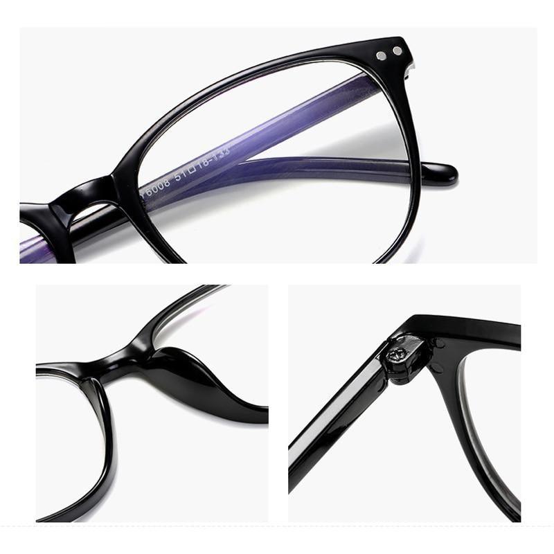 Women Myopia Glasses Ladies Blue And Anti Eye Strain Headache Computer Glasses  Transparent Lens Film Coated Oval Formed Myopia Glasses -1.0 -1.5 -2.0 -2.5 -3.0 -3.5 -4.0 -4.5 -5.0 -5.5