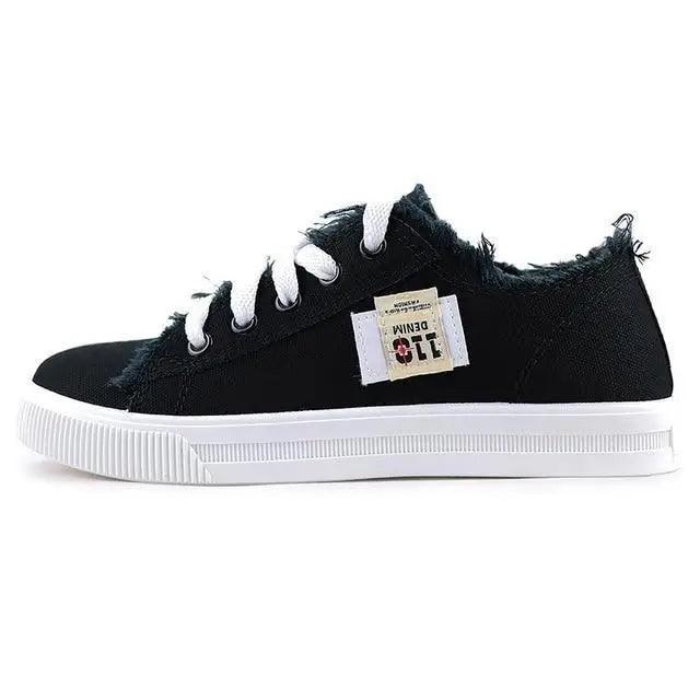 Women's Blue Canvas Sneakers Breathable Classic Summer Denim Stylish Fashion Women Sneakers