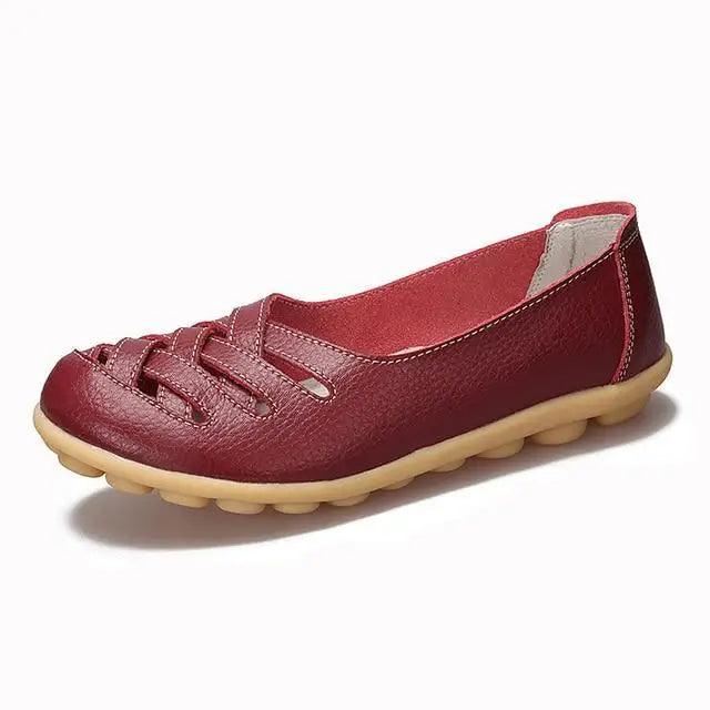 Women's Genuine Leather Flats Sandals Elegant Comfortable Soft Non Slip Design For Women