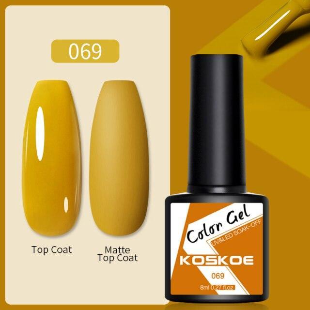 Womens Glossy Colorful 8ml Nail Gel Polish Permanent UV LED Summer Winter High Quality Fashion Design